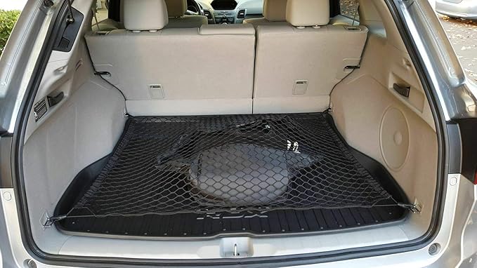 Rear Trunk Organizer Cargo Net for Acura RDX 2007–2025 – Floor Style Cargo Net for SUV – Premium Mesh Elastic Car Trunk Organizer Vehicle Carrier Storage – Compatible with Acura RDX