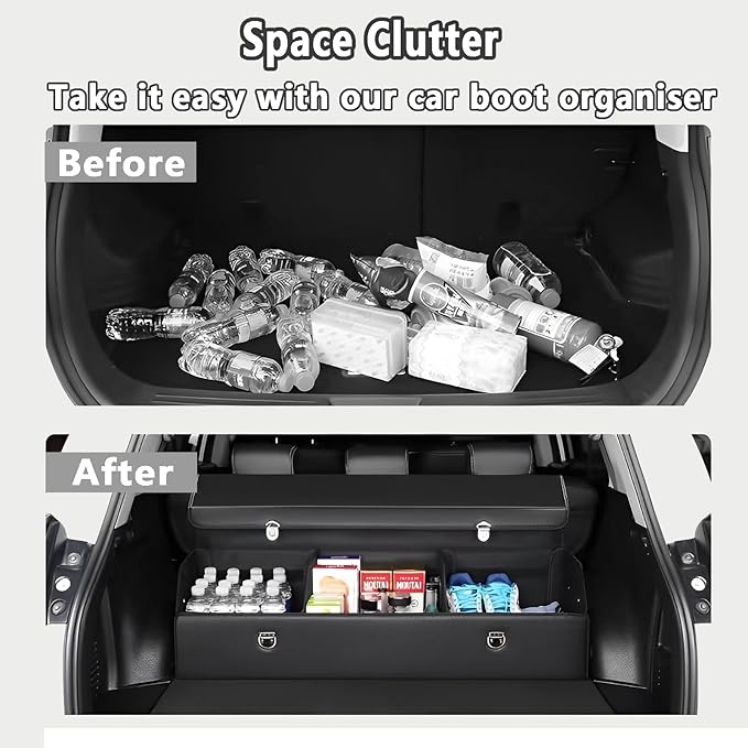 Car Trunk Organiser with Your Logo, Large Capacity Waterproof Collapsible Trunk Organizer, Car Trunk Organizer for Sedan/Suv, Storage Box, Trunk Organizer for Suv