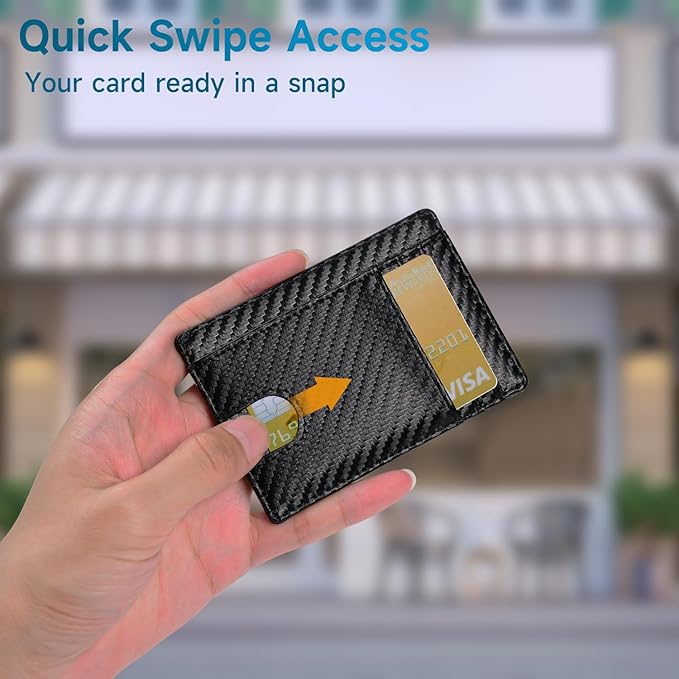 Slim Minimalist Wallet for Men,Front Pocket Wallet RFID Blocking Small Thin Credit Card Holder,ID Card Case Gift for Men Green