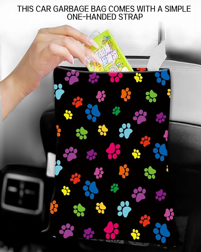 Hanging Car Trash Can and Bag for Accessories