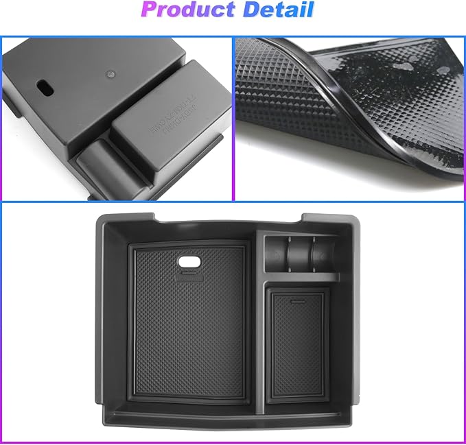 SXCY for 2024 2025 2026 Toyota Tacoma Center Console Organizer for 2024 2025 2026 Tacoma Accessories for 2024-2026 Toyota Tacoma Console Organizer Tray 2026 Tacoma Limited Accessories (w/USB Hole)