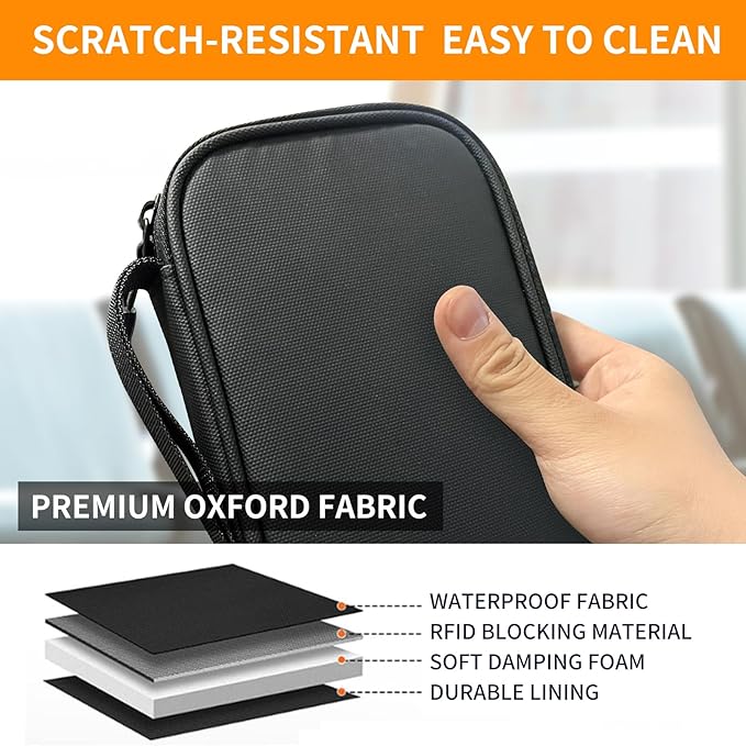 Family Passport Holder for 4,5, Large Rfid Blocking Passport Holder Wallet, Travel Document Organizer Waterproof with 9 Credit Cards Slots for Men & Women (Large, Black)