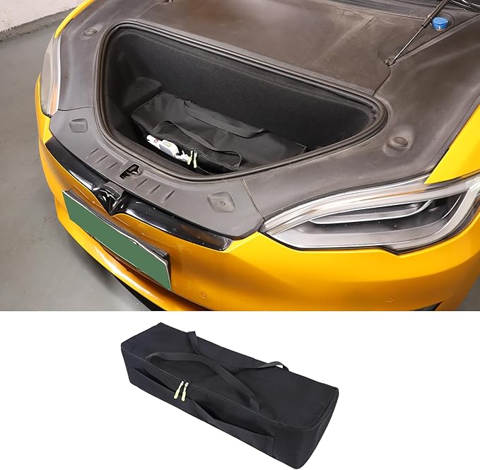 Front Trunk Organizer with Lid, Car Trunk Organizer Compatible with 2014-2026 Tesla Model S, Frunk Storage Bag Collapsible, Front Trunk Organizer Storage Cargo Bag Portable Waterproof
