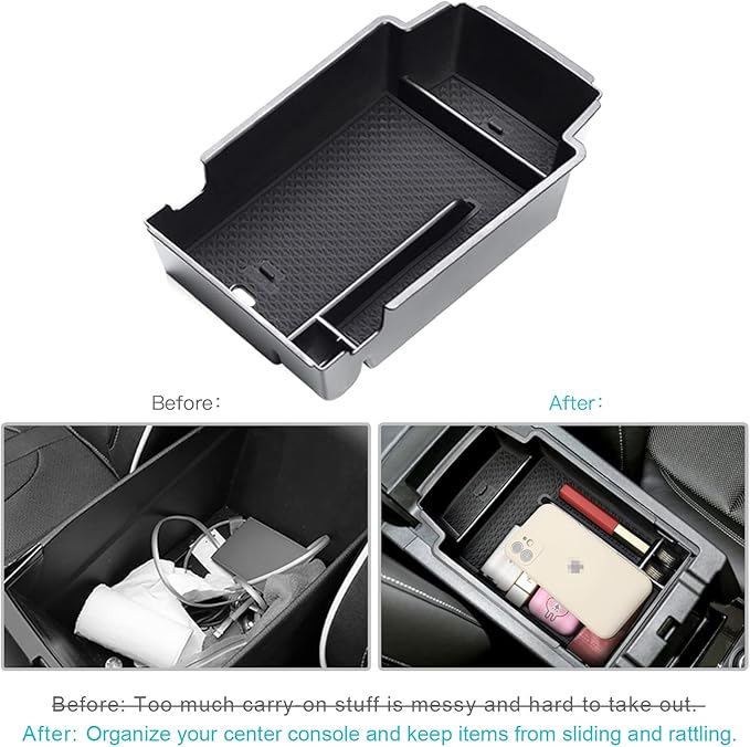 CDEFG Center Console Accessory Organizer for 2019-2025 2026 Chevy Blazer ABS Material Armrest Box Insert Tray 2019-2025 2026 Chevy Blazer Accessories (NOT for Blazer EV)