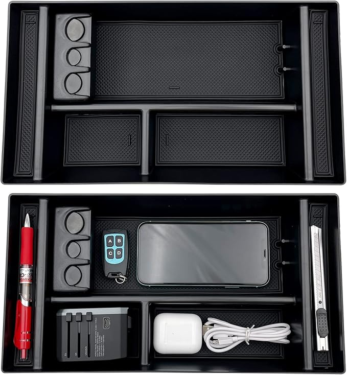 Compatible with Chevy Silverado 1500 Accessories/GMC Sierra 1500 2019-2022 Center Console Organizer Tray Fits for 2020-2023 Silverado/Sierra 2500 HD/3500 HD -Full Console Only