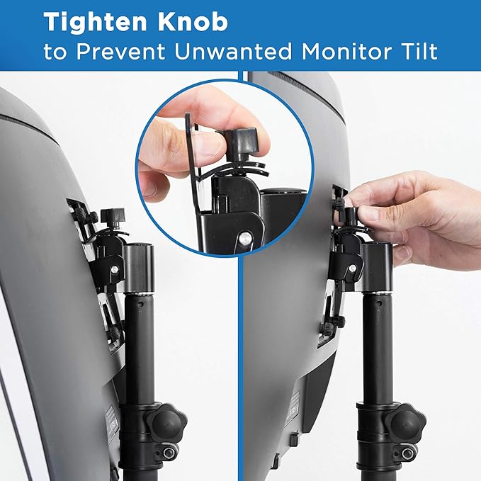 Mount-It! Single Monitor Desk Mount - Vertical Monitor Stand with Height Adjustable Telescoping Pole - Fits 19??4 Inch VESA Monitors - Tilt & Swivel - Heavy-Duty Desk Clamp