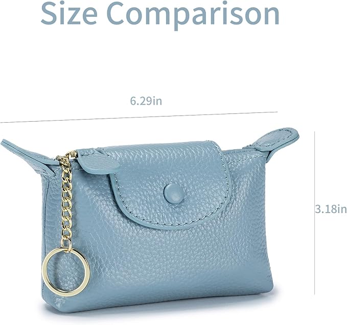 SENDEFN Small Leather Women Coin Purse, Women's Keychain Zipper Pocket Pouch Wallet