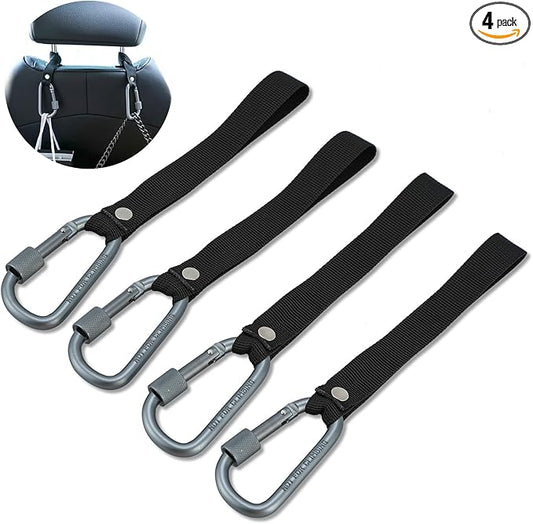 Headrest Hooks for Car - Backseat Hanger Hook for your Purse, Bags, Umbrellas, Clothes, Water Bottle, Keys Interior Car Seat Organizer, Multi-Purpose Hanging Organizers/Storage Hooks
