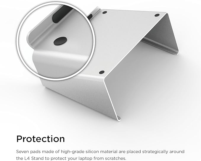 elago L4 Stand - [Desk Organization][Prevents Bad Posture][Natural Heat Sink] - for Laptop Computers (Silver)
