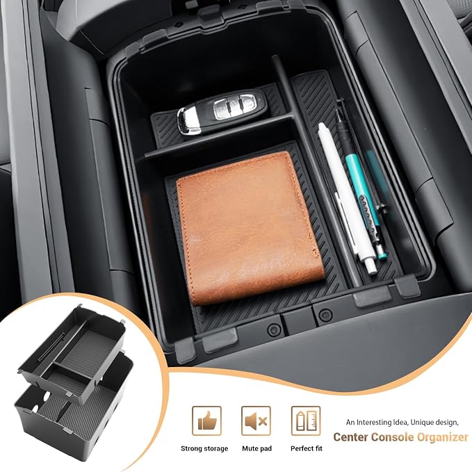 3Pack Palisade 2026 Tray 2026 Palisade Hybrid Calligraphy Center Floor Console Organizer for 2026 Hyundai Palisade Accessories Center Console Tray Middle Console Tray Arm Rest Lower Organizer 7 Seater