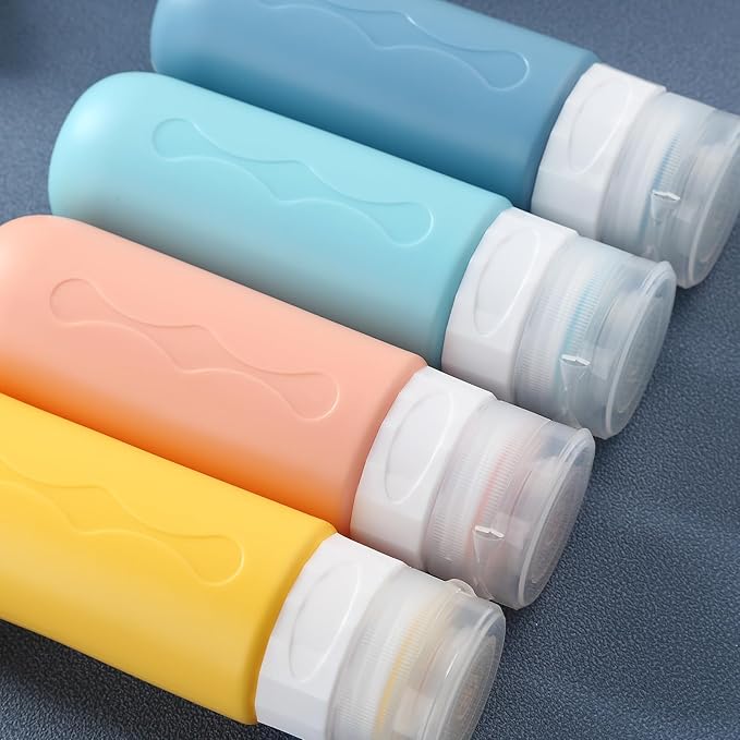 Gemice Travel Bottles for Toiletries, Tsa Approved, Travel Size Containers, BPA Free Leak Proof Tubs Refillable Liquid Accessories for Cometic Shampoo and Lotion Soap