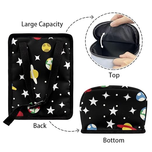 Car Rubbish Storage Reusable Car Trash Can for SUVs Vans, Cars Trash Bag Bin Hanging Automotive Sedan Garbage Cans Leak Proof Vehicle Trash Can, Planet Star