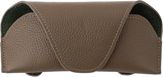 Magnetic Sunglass Holder for Car Visor Clip, Leather Car Glasses Holder, Visor Accessories Eyeglasses Holder Glasses Storage Case (02-Khaki)
