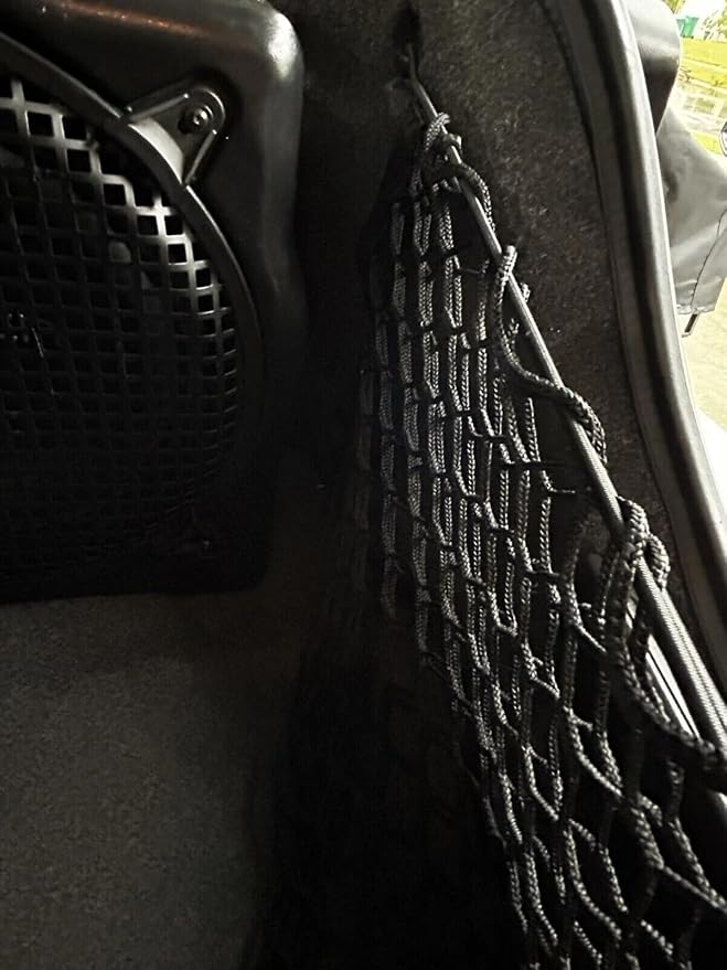 Trunk Organizer Cargo Net for Ford Mustang 2001-2004 – Envelope Style Cargo Net for Coupe – Premium Mesh Elastic Car Trunk Organizer Vehicle Carrier Storage – Compatible with Mustang