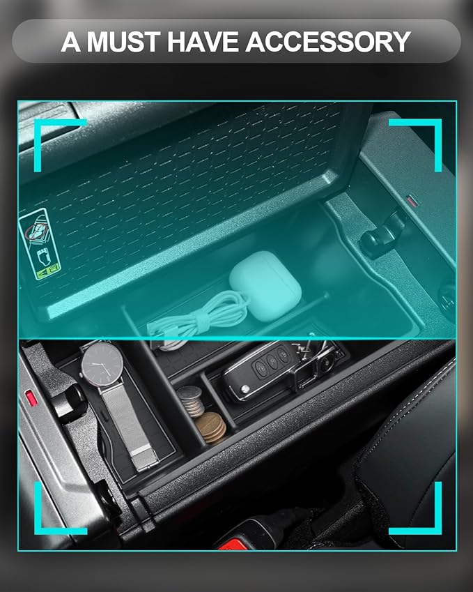 CDEFG for 2026 RAV4 Center Console Organizer Tray for 2026 Toyota RAV4 (LE/XSE/SE/XLE Premium/Woodland/XSE/Limited) Accessories Middle Console Armrest Storage Box