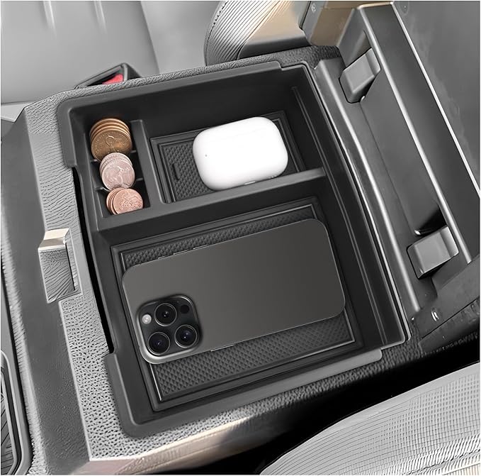 SXCY for 2024 2025 2026 Toyota Tacoma Center Console Organizer for 2024 2025 2026 Tacoma Accessories for 2024-2026 Toyota Tacoma Console Organizer Tray 2026 Tacoma Limited Accessories (w/USB Hole)