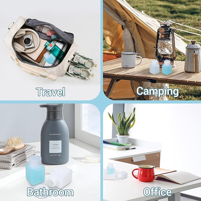 20ml Leak Proof Plastic Bottles with Caps for Liquids Sample, Reusable Small Bottles Containers for Travel, Camping and Hiking (Translucent, 10 Pcs)