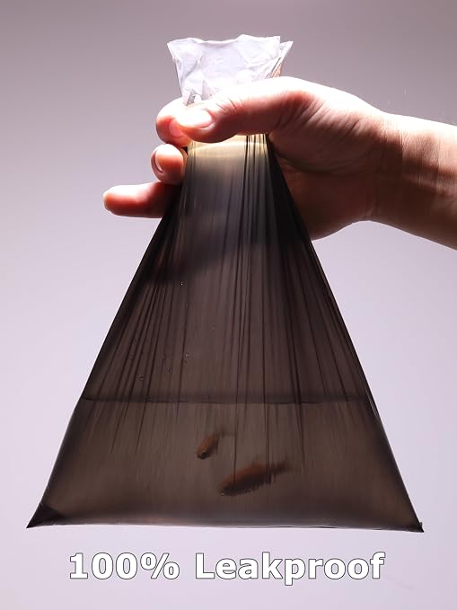 Ginsco 0.8 Gallons Disposable Trash Bags for Mini Car Trash Can, Portable Small Car Garbage Bags, Cars Accessories, Mini Trash Bags, Plastic Trash Bag for Cars/Home/Office (12 Rolls/180 Counts) Black