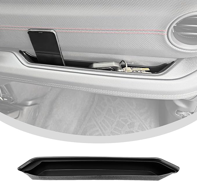 Grab Bar Tray for 2024 2025 Jeep Wrangler JL JLU 4XE/Gladiator JT Storage Bin Handle Organizer Grab Handle Box Passenger Side Grabtray for Wrangler&Gladiator Accessories(24+ Grab Bar Tray)