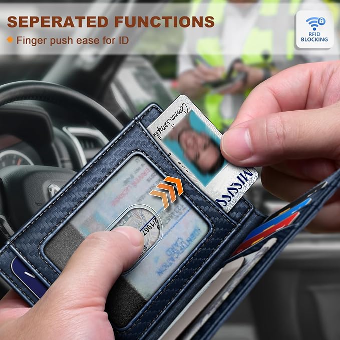 BULLIANT Men Airtag Wallet,Slim Wallet Money Clip Card Holder Magnetic Closure 12 Cards in Front Pocket RFID Blocking