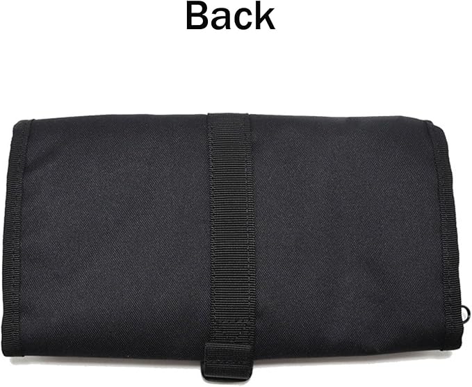 Hanging Toiletry Bag for Men Women, Travel Makeup with Mirror and Hook, EDC Military Tool Pouches Small Dopp Kit Mens Shaving Kit Travel shower Bags Black
