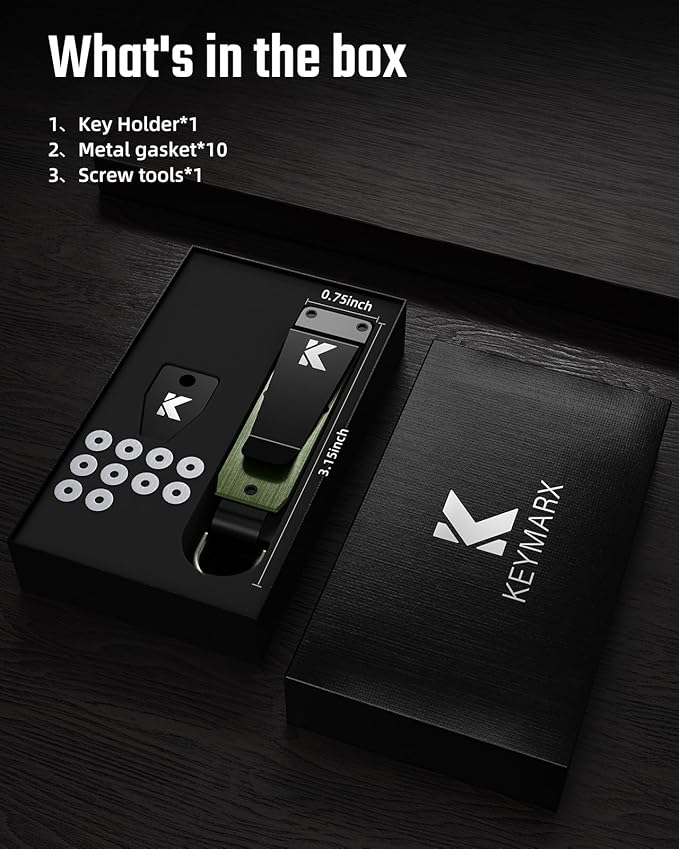 Key Organizer for Men Compact Key Holder Minimalist Key Case Metal Key Chain Key Holder for Keychain Secures 2-5 Keys