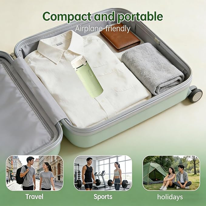 4 in 1 Travel Dispenser Bottle Leakproof Refillable Travel Bottles for Toiletries Portable Travel Size Containers for Shampoo Lotion Cosmetics Travel Essentials for Women Men (Green)