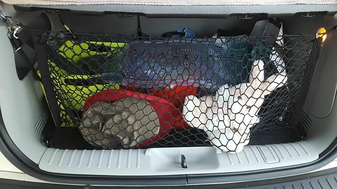 Trunk Organizer Cargo Net for Chrysler PT Cruiser 2001-2010 – Envelope Style Cargo Net for Wagon-Premium Mesh Car Trunk Organizer Vehicle Carrier Storage – Compatible with PT Cruiser