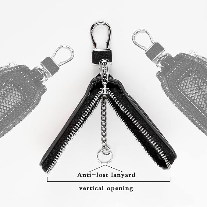 2 Pieces Leather Car Key Chain Case Holder Car Key Case Key Fob Protector Car Key Fob Cover Case