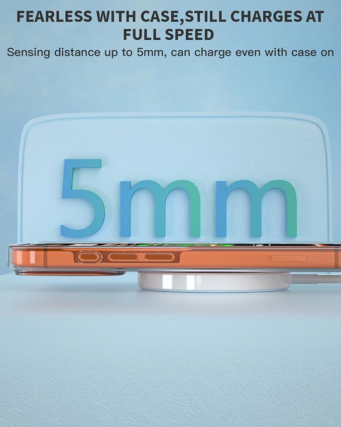 Wireless Magnetic Charger,2Pack Fast Apple Mag-Safe Charger iPhone Magnet Charging Pad Flat Mag Safe Charging for iPhone 17Pro Max/16 Pro Max/16Pro/16/15Pro Max/15 Plus/14/13/12/AirPods 3/2/Pro/Pro 2