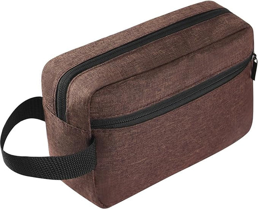 Icramsy Travel Toiletry bag Toiletry bag for women men Hanging Cosmetic bag Travel accessories for Women Men (Brown)