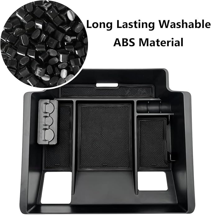 Center Console Organizer fit for GMC 2023 2024 2025 Sierra/Chevy Silverado 1500 Accessories, 2024-2025 2500HD 3500HD (Wireless Charger With Full Console w/Bucket Seats Only)