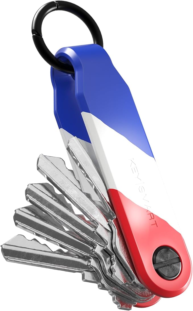 KeySmart Loop - Keychain Key Holder, FKM Silicone Compact Key Organizer for Key Chain, Clutter-Free Compact EDC Key Chains