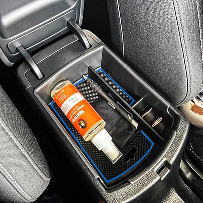 TACORBO Center Console Organizer Compatible with KIA Soul 2020 2021 2022 2023 2024 2025 Accessories Armrest Glove Box Secondary Storage, ABS Materials Insert Tray,Blue