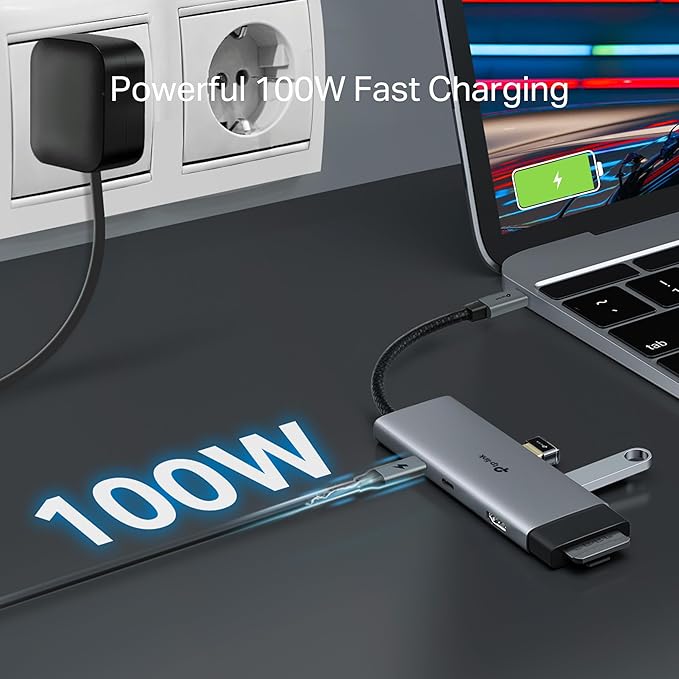 TP-Link USB C Hub 7-in-1 Multiport Adapter (UH7020C) | 4K@60Hz HDMI, SD & microSD, 100W Power Delivery, 1×USB-C, 2×USB-A Ports | 5Gbps High-Speed Dongle | Compatible w/MacBook and More | Plug & Play