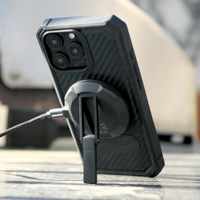 Rokform Magnetic Wireless Charger with Stand, Includes USB-C to USB-C Cable (Black)