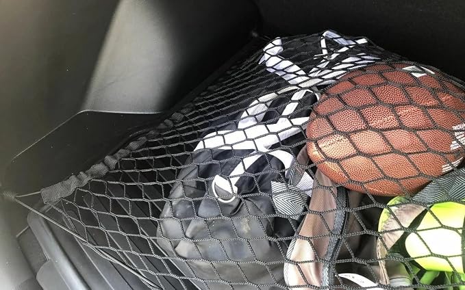 Rear Trunk Organizer Cargo Net for Kia EV6 2022-2025 – Floor Style Cargo Net for SUV Truck – Premium Mesh Elastic Car Trunk Organizer Vehicle Carrier Storage – Compatible with EV6