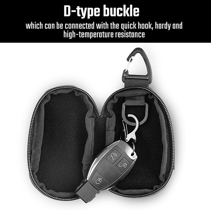 TACTICAL_GEEK Storage A7 EDC Key Bag Molle Pouch, Waterproof Zipper Wallet Car Key Case, Multipurpose Pocket Organizer, Unisex Tac Pouch with Patch Area for Daily Carry, Black