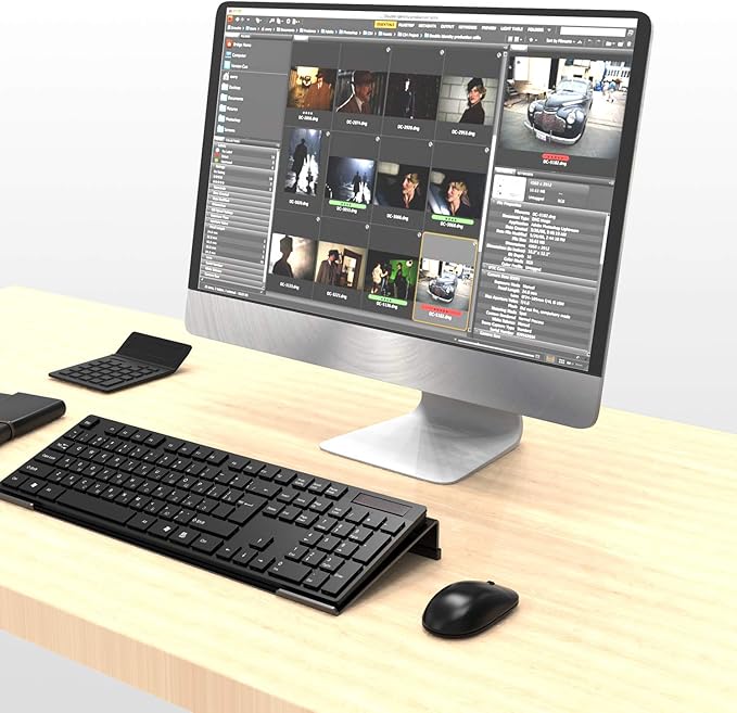 KOTEMON Acrylic Tilted Computer Keyboard Stand for Ergonomic Typing, Keyboard Tray Holder with Silicone Non-Slip Case, Black