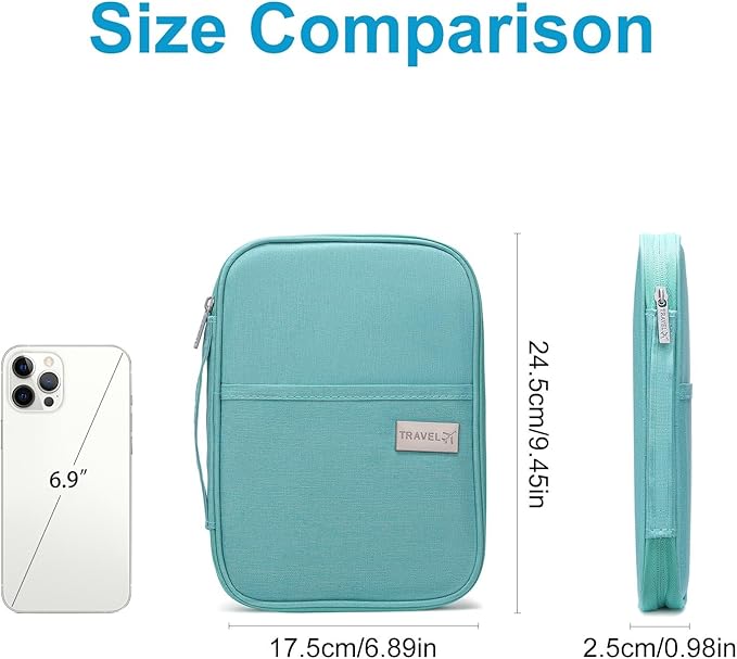 Family Passport Wallet Holder,Waterproof Multi functional Travel Document Organizer for Men Women Travel Wallet