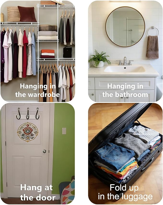 Hanging Toiletry Bag for Men Women, Travel Makeup with Mirror and Hook, EDC Military Tool Pouches Small Dopp Kit Mens Shaving Kit Travel shower Bags Black