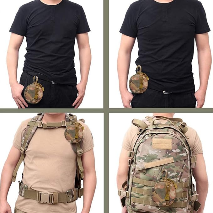 Small EDC Pouch EDC Bag Molle Pouch Tactical Wallet, Molle Accessories, Coin Pouch Coin Purse, Key Case, Tactical Keychain Pouch, Earphone Case, Military Gear Waterproof
