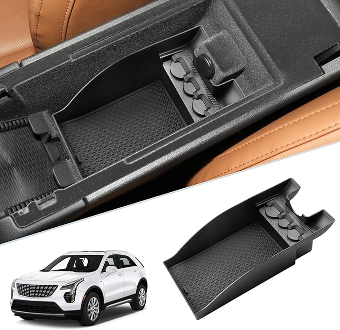 SKTU Compatible with 2023 2024 2025 Cadillac XT4 Center Console Organizer for 2020 2021 2022 2023 2024 2025 Cadillac XT4 Accessories Insert ABS Materials Tray 2024 2025 XT4 Armrest Storage Box