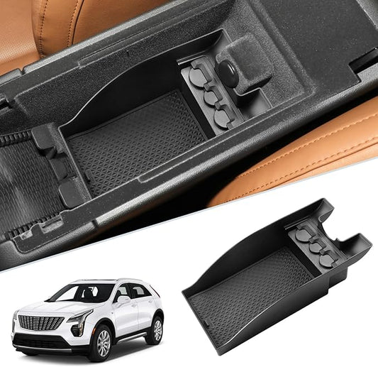 SKTU Compatible with 2023 2024 2025 Cadillac XT4 Center Console Organizer for 2020 2021 2022 2023 2024 2025 Cadillac XT4 Accessories Insert ABS Materials Tray 2024 2025 XT4 Armrest Storage Box