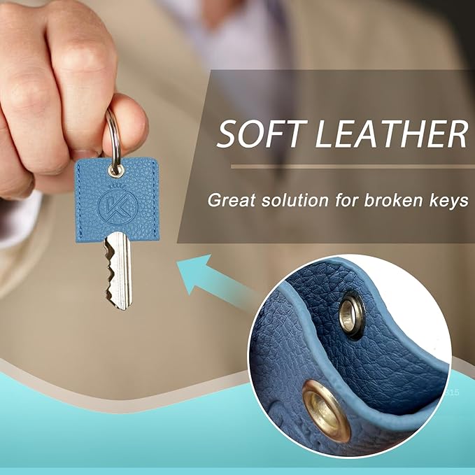 Soft Leather Key Sleeve, 3pcs Keychain Key Fod, Protector for Broken Car Keys