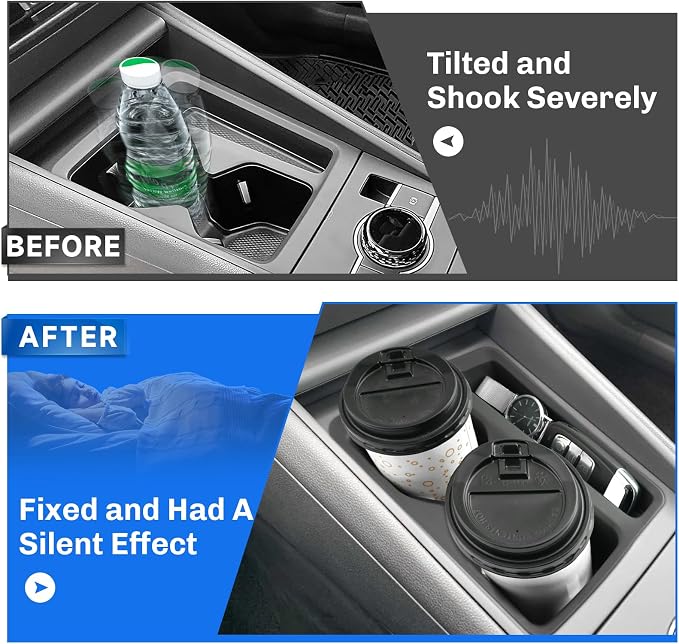 SXCY for 2025 2026 VW Tiguan Accessories Cup Holder Insert Silicone Cup Holder Limiter 2025 2026 Tiguan Drink Holder Adapter Non-Slip Drink Stopper Stabilizer