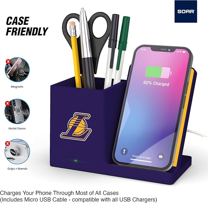 ?ŽSOAR Wireless Charger and Desktop Organizer