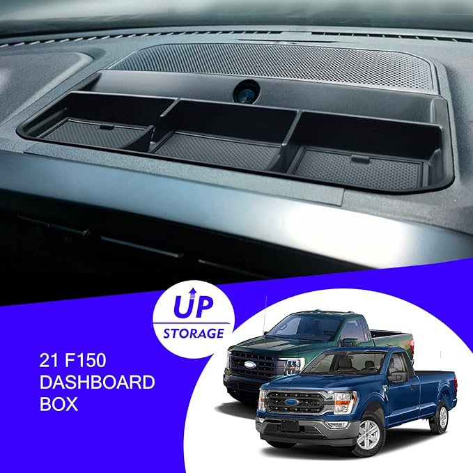 2024 2023 F150 Center Console Dash Storage Tray for 2021 2022 2023 2024 Ford F150 Dash Center Console Tray Ford F150 2022 Accessories F150 Dashboard Storage Organizer Sunglass Holder 2023 F150