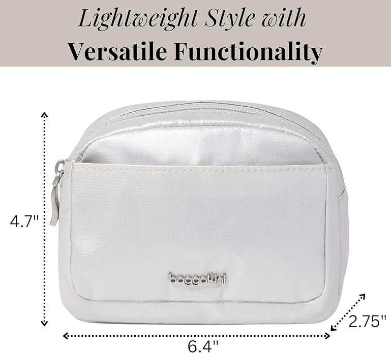 Baggallini Women's Pocket Cosmetic - Lightweight Bag - Travel Essentials Makeup Organizer