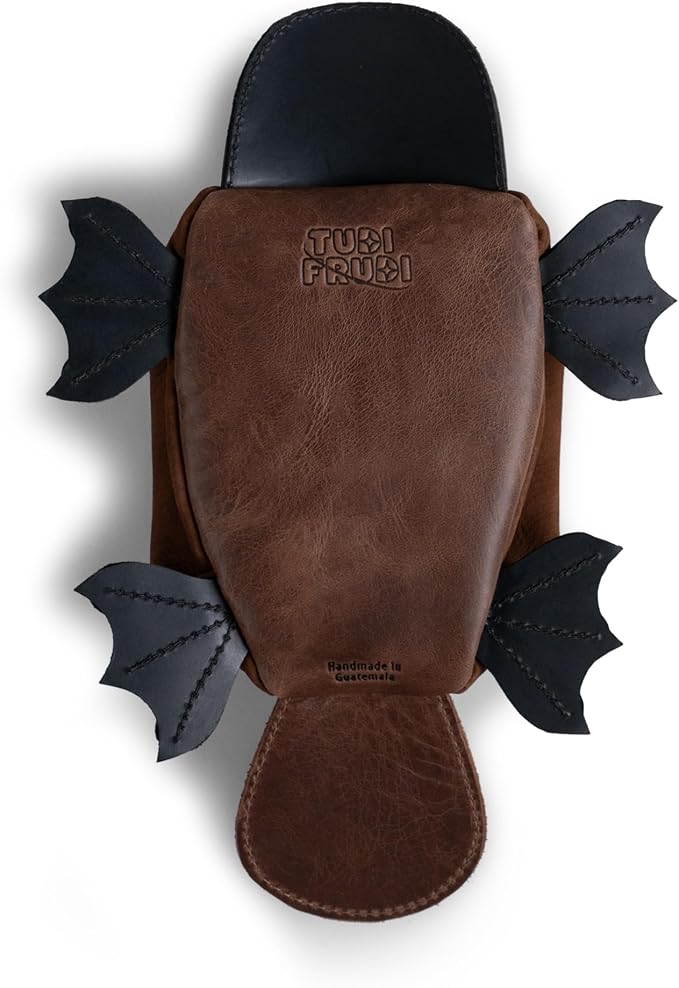 Leather Platypus-Shaped Pouch, Small Coin Organizer, Zippered Cash Holder Wallet for Coins, Change Purse, Money Pouches for Men and Women, Pocket Saving Box, Cable Holder